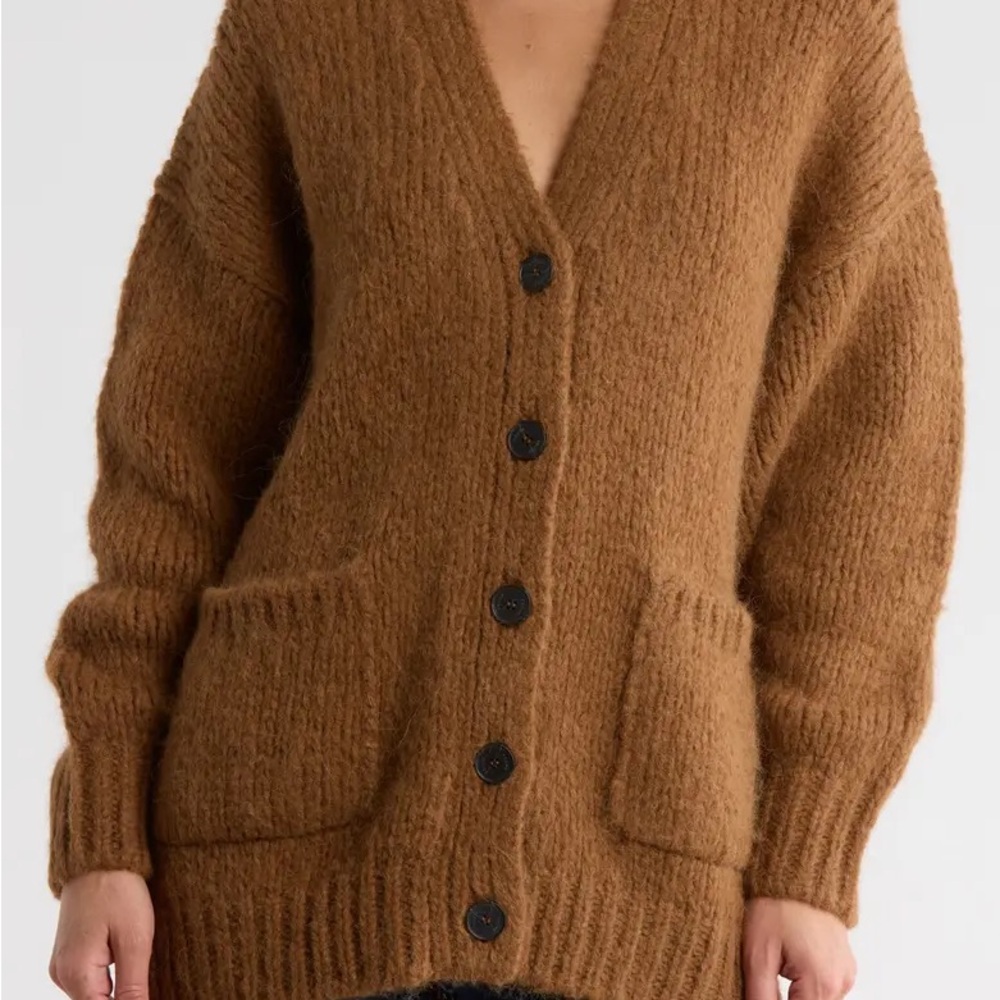 ISO FRAME Bouclé Longline Cardigan XS/S/M